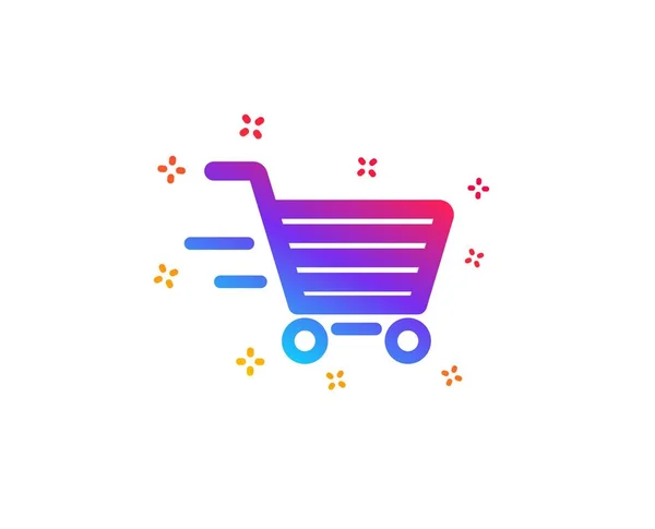 Ikona Usługi Dostarczania Znak Koszyka Zakupów Ekspresowe Zakupy Online Symbol — Wektor stockowy