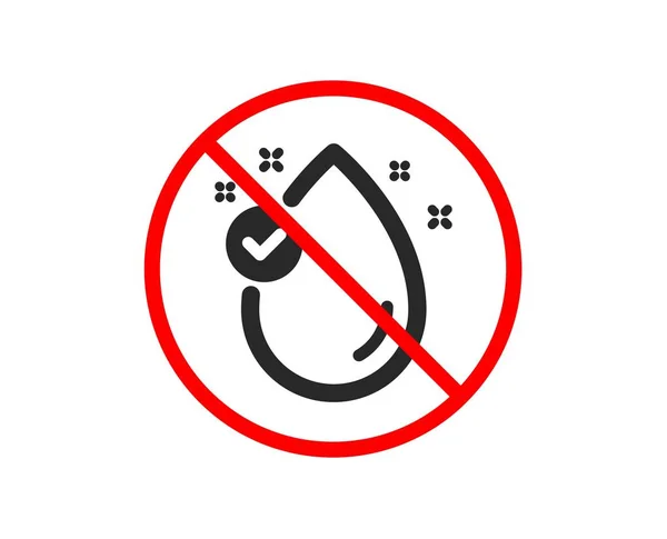 Para Icono Vitamina Signo Gota Aceite Prohibido Prohibir Símbolo Parada — Vector de stock