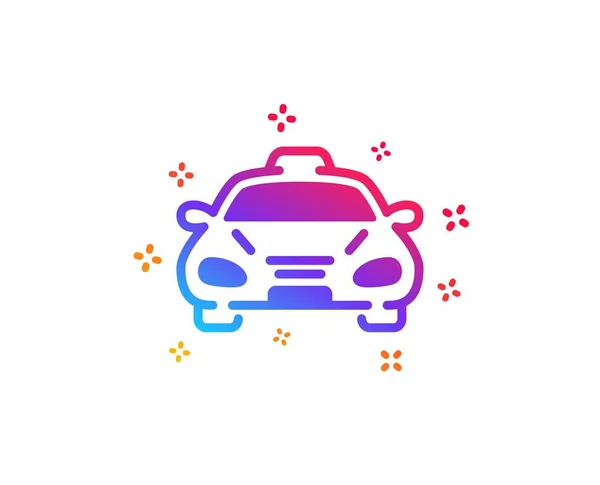 Ikon Taksi Transportasi Mobil Tanda Kendaraan Taksi Mengemudi Simbol Bentuk - Stok Vektor