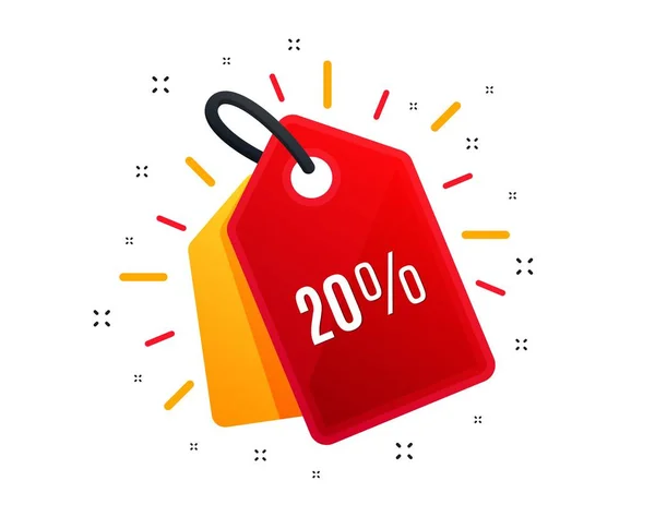 20% de descuento en Venta. Oferta de descuento signo de precio. Vector — Archivo Imágenes Vectoriales