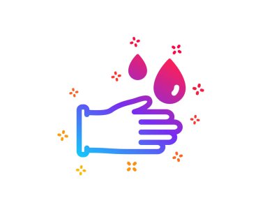 Temizlik lastik eldiven simgesi. Hijyen işareti. Vektör