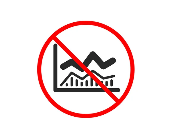 Icona del grafico a linee. Segnale grafico finanziario. Vettore — Vettoriale Stock