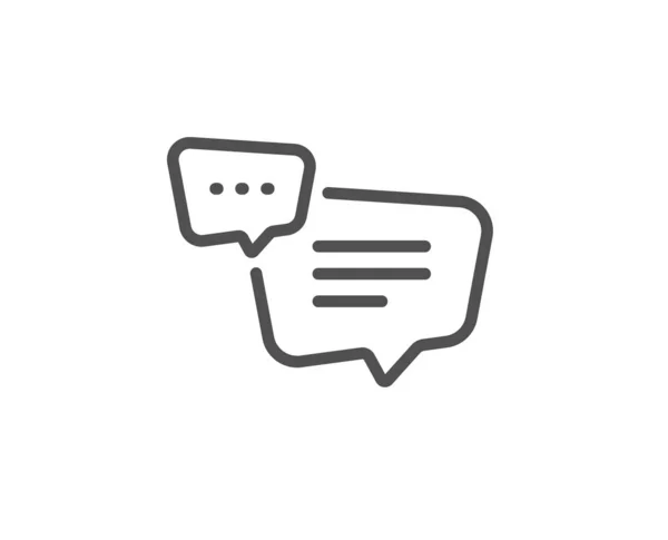 Text message line icon. Chat comment sign. Speech bubble. Vector — Stock Vector