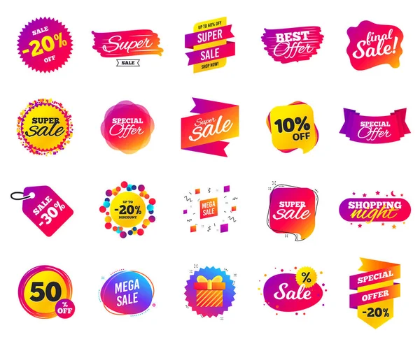 Sale banner. Special offer template tags. Cyber monday sale disc — Stock Vector