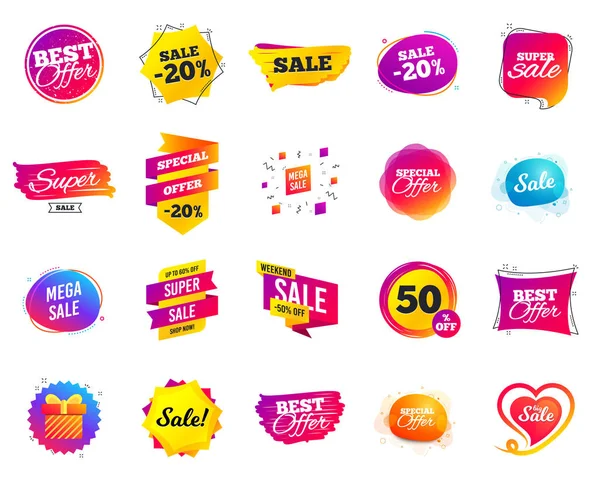 Sale banner. Special offer template tags. Cyber monday sale disc — Stock Vector