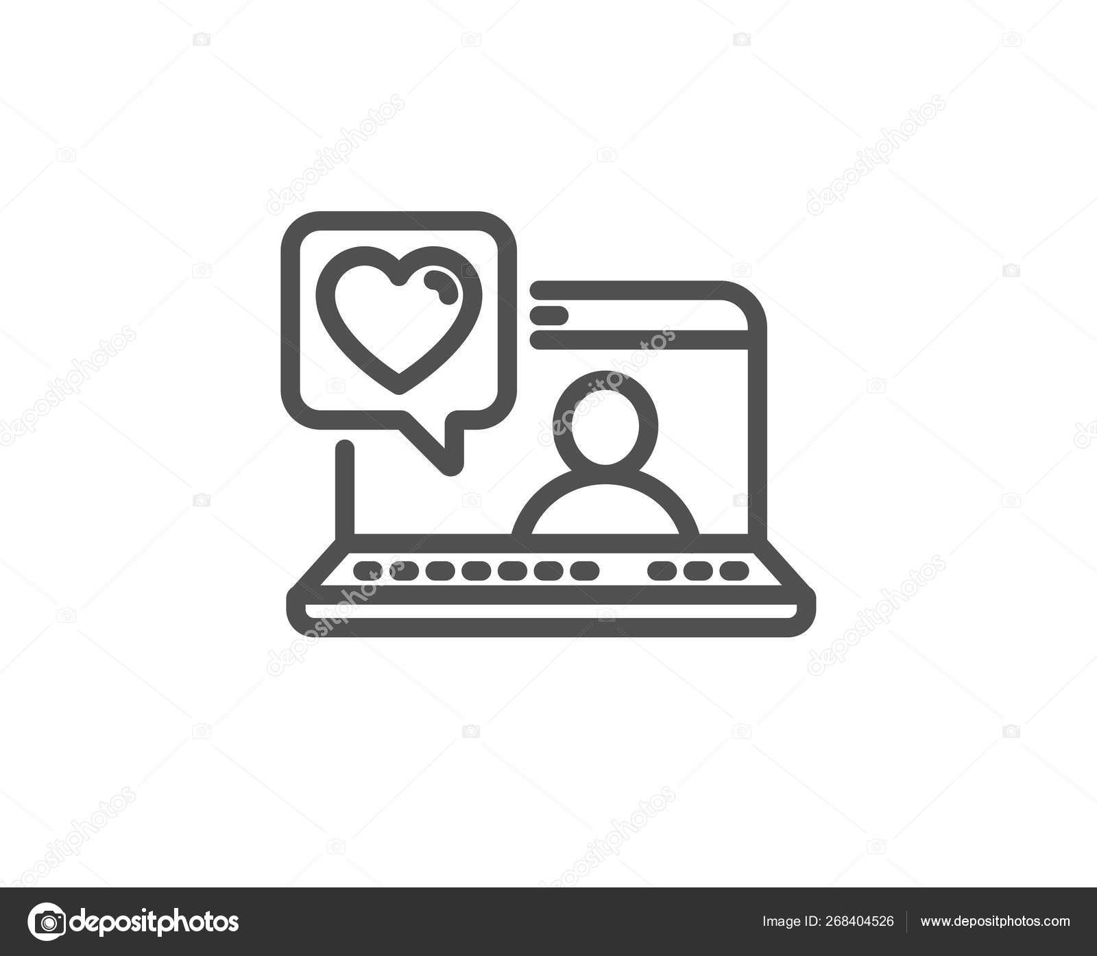 Icono De Línea De Chat De Amigos Signo De Amor De Amistad