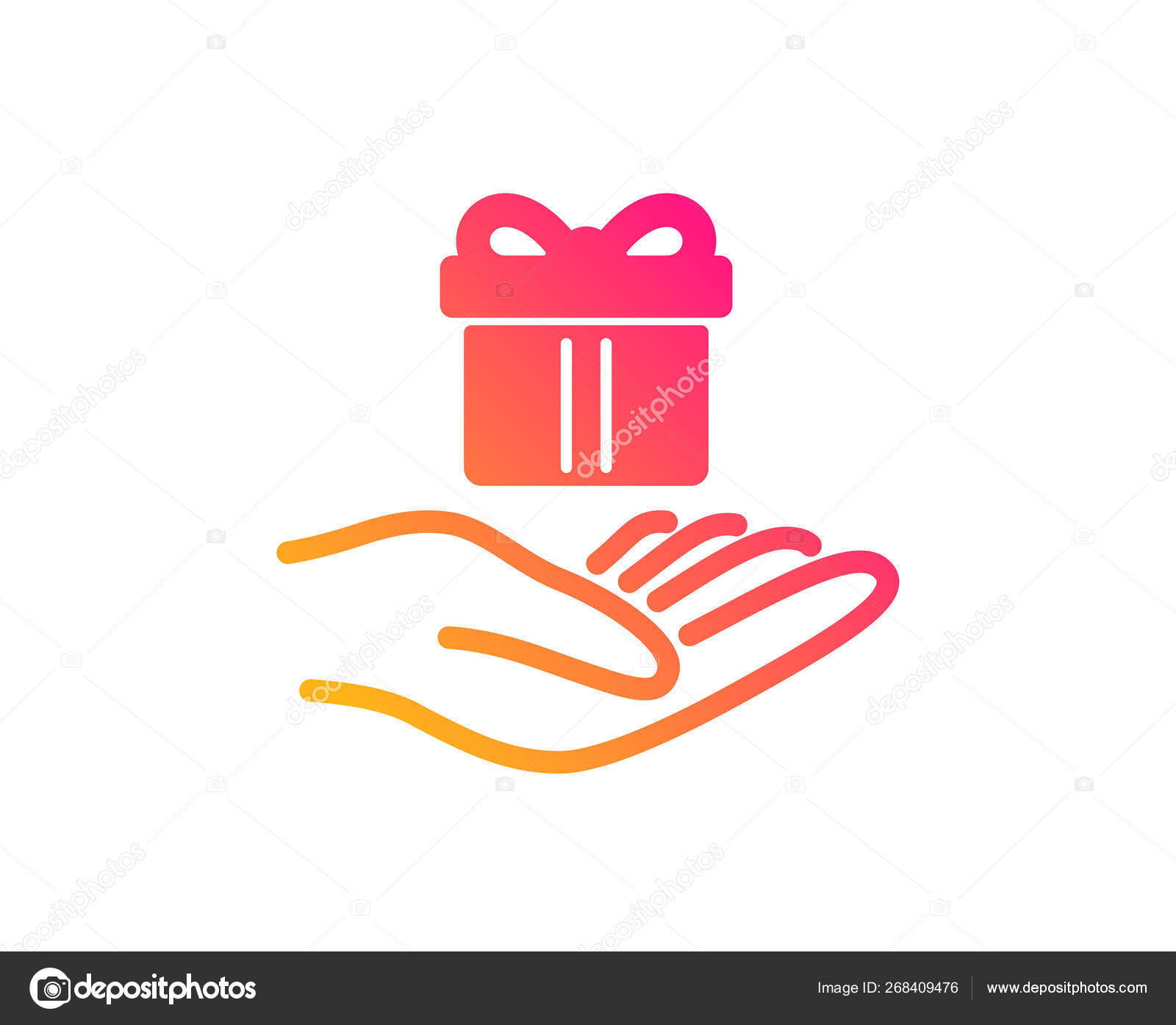 Loyalty program icon. Gift box sign. Vector Stock Vector by ©Blankstock  268409476, image size:1600x1394