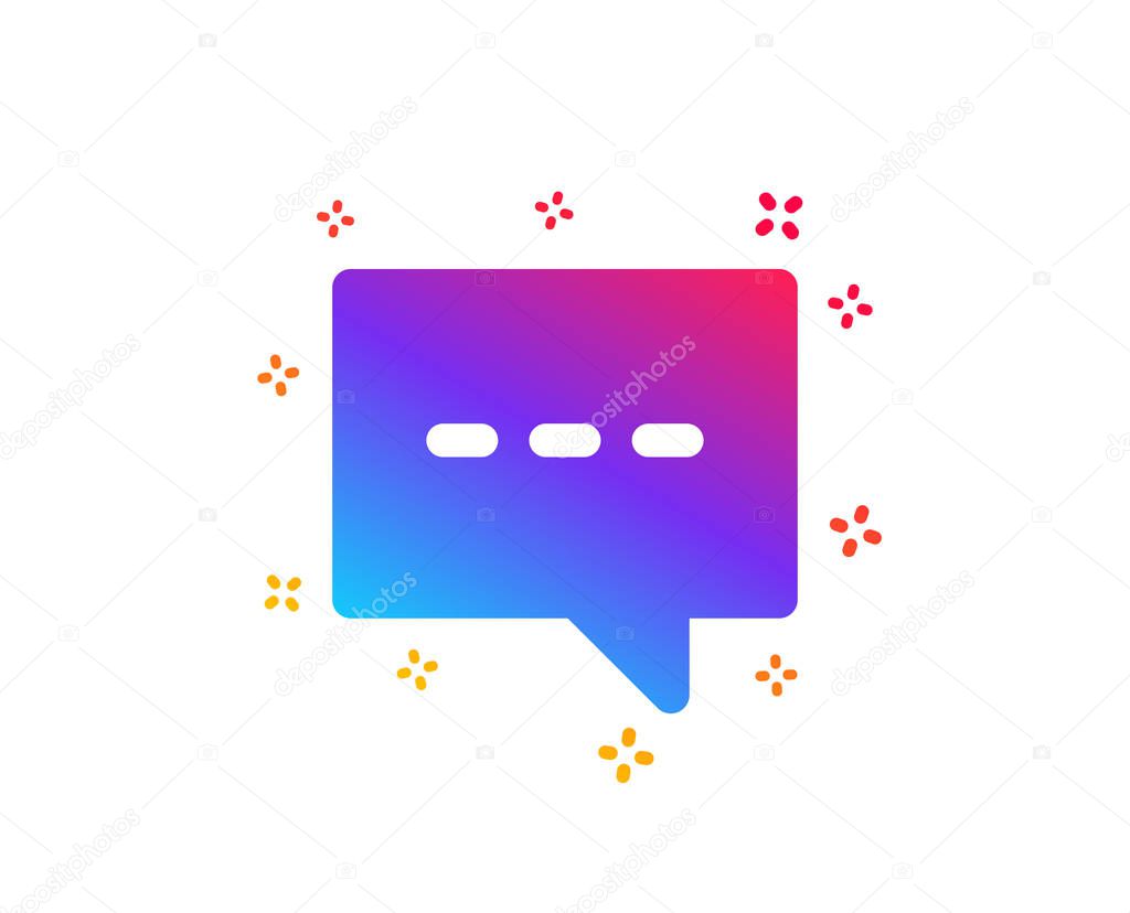 Chat icon. Speech bubble sign. Vector