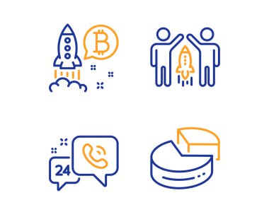 24 h hizmet, Ortaklık ve Bitcoin proje simgeleri ayarlayın. Pasta char