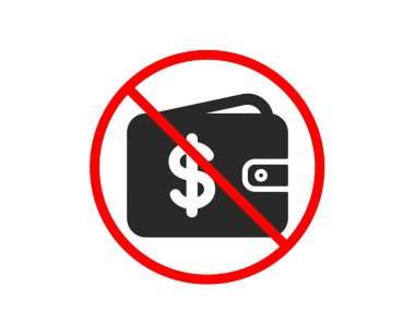 Alışveriş Cüzdanı simgesi. Dolar işareti. Vektör