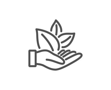 Organik ürün satırı simgesi. Yapay renk işareti yok. Doğal tatlar. Vektör