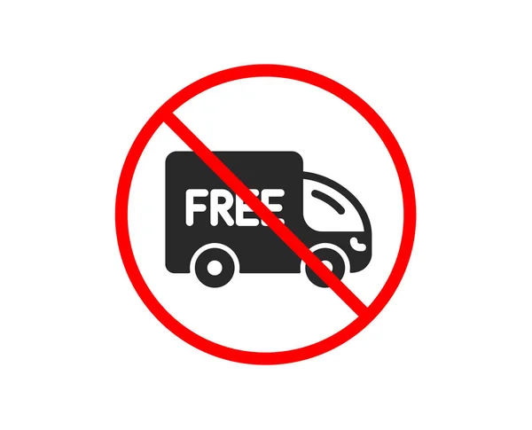 Icône de livraison gratuite. Panneau du camion commercial. Vecteur — Image vectorielle