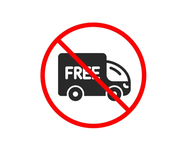 Gratis aflever icoon. Shopping truck teken. Vector — Stockvector