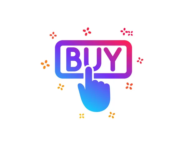 Haga clic para comprar icono. Cartel de compras en línea. Vector — Vector de stock