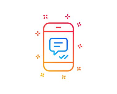 Telefon Mesajı simgesi. Mobil sohbet işareti. Vektör