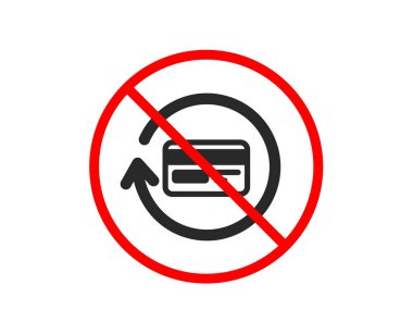 Kredi kartı simgesi. Cashback servisi. Vektör