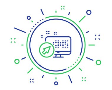 Bilgisayar satırı simgesi. Web sistemi işareti. Monitör simgesi. Vektör
