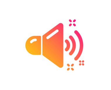 Yüksek ses simgesi. Müzik işareti. Vektör