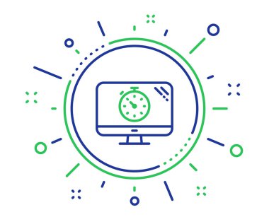 Seo zamanlayıcı satır simgesi. Arama motoru optimizasyonu işareti. Vektör