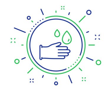 Temizlik lastik eldiven çizgi simgesi. Hijyen işareti. Vektör