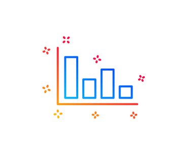 Histogram grafik çizgi simgesi. Finansal grafik. Vektör