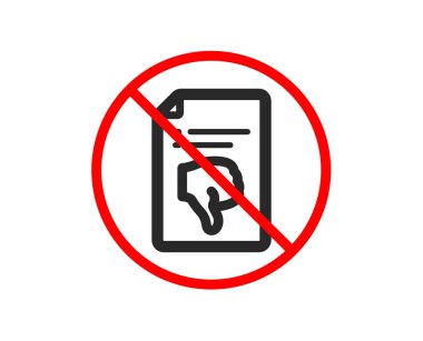 Dosya simgesini reddet. Belge işaretini reddet. Vektör