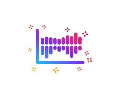 Sütun grafiği simgesi. Finansal grafik. Vektör