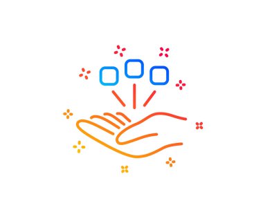 Konsolidasyon satırı simgesi. İş stratejisi işareti. Vektör