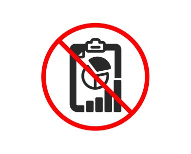 Rapor simgesi. Sütun grafiği, pasta grafiği işareti. Vektör