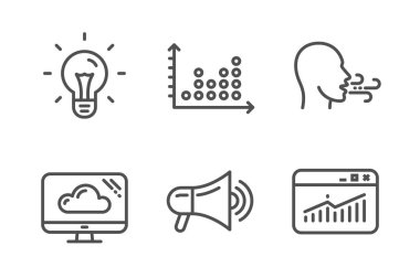 Nokta arsa, Megafon ve Nefes egzersiz simgeleri ayarlayın. Fikir, Clou