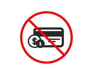 Kredi kartı simgesi. Bozuk paralı ödeme kartı. Vektör