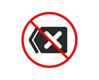 Simgeyi sil. İşareti kaldırın. Vektör