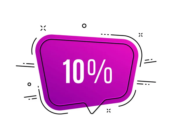 10% korting op Sale. Korting aanbieding prijs teken. Vector — Stockvector