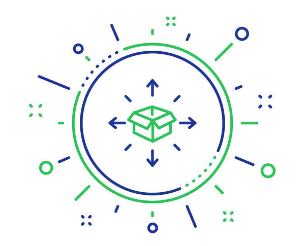 Parcel delivery line icon. Logistics service sign. Vector