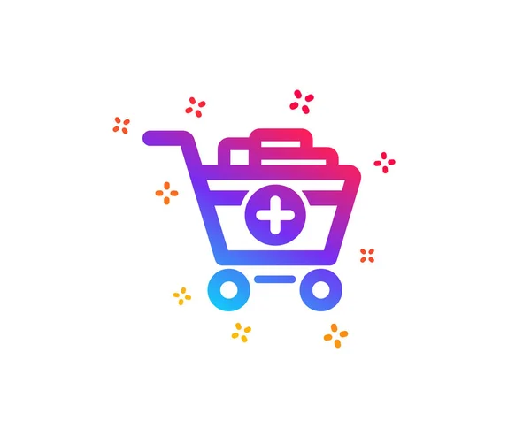 Añadir al icono del carrito. Compra en línea. Vector — Vector de stock