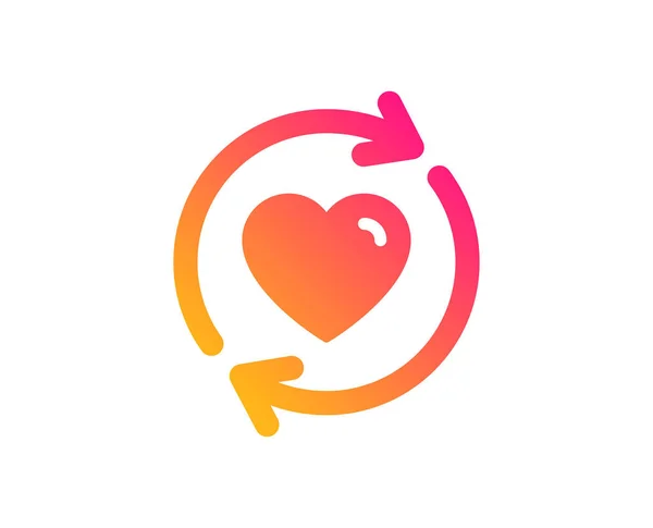 Update relationships icon. Love symbol. Vector — Stock Vector