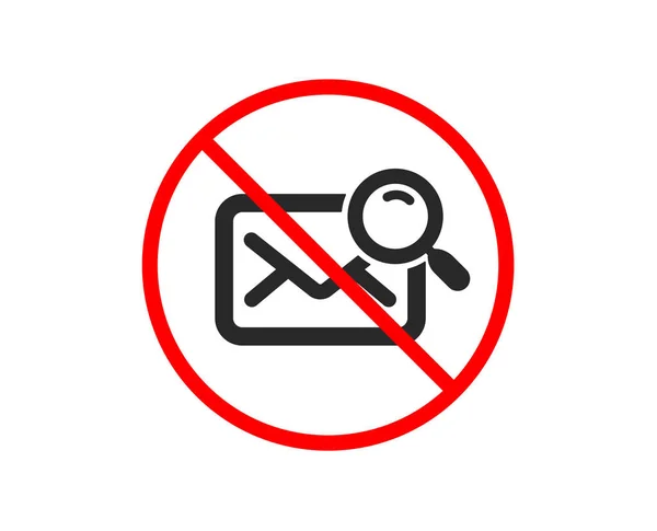 Zoek het e-mail pictogram. Teken van brief document zoeken. Vector — Stockvector