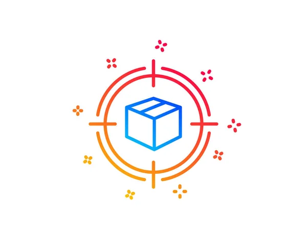 Parcel tracking line icon. Delivery monitoring. Vector
