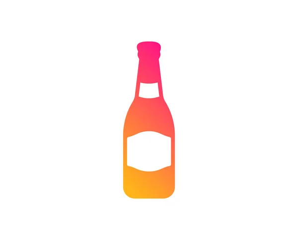 Icône bouteille de bière. Pub Craft enseigne de bière. Vecteur — Image vectorielle