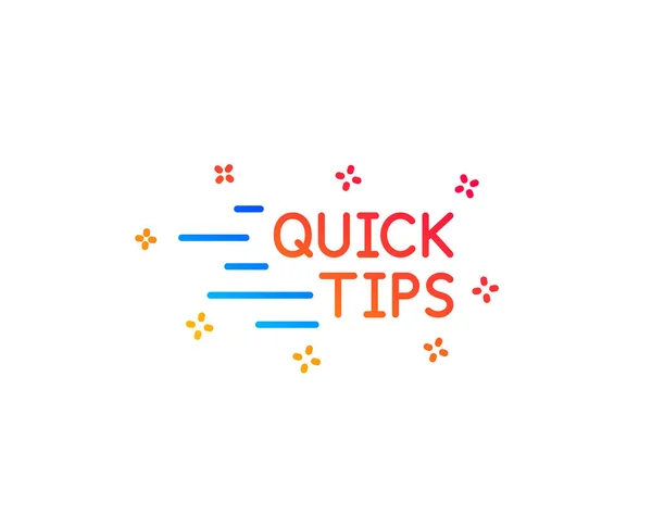 Snelle tips lijn icoon. Handige trucs ondertekenen. Vector — Stockvector