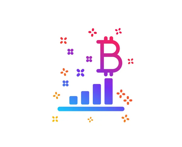 Bitcoin-Symbol. Kryptowährungsanalysen unterzeichnen. Vektor — Stockvektor