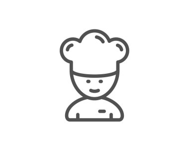 Pişirme şef satır simgesi. Sos-şef işareti. Yemek hazırlığı. Vektör