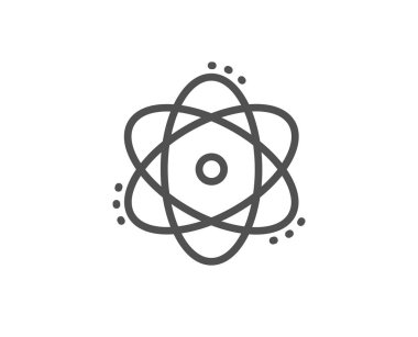 Atom çizgi simgesi. Enerji işareti. Kimyasal element. Vektör