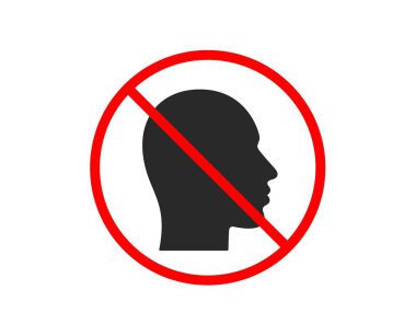 Baş simgesi. İnsan profili işareti. Vektör