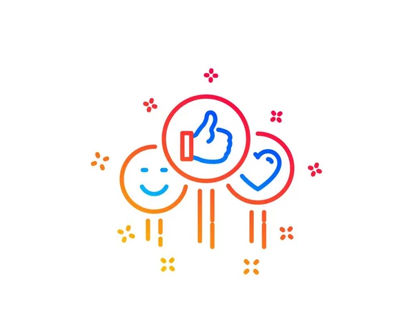 Social media like line icon. Thumbs up sign. Vector — Stock Vector