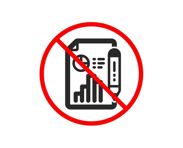 Dokument-Symbol anzeigen. Spaltendiagramm. Vektor — Stockvektor