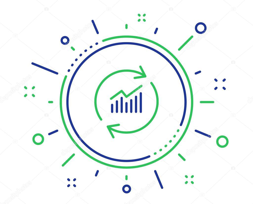 Chart line icon. Update Report graph sign. Vector