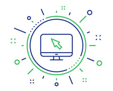 Bilgisayar veya Monitör simgesi. Fare imleci işareti. Vektör