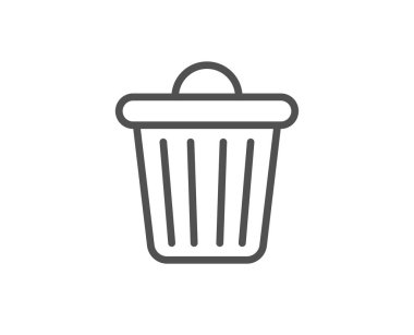 Çöp kutusu satırı simgesi. Çöp, çöp işareti. Sil, kaldır. Vektör