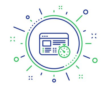 Web Zamanlayıcı satırı simgesi. Online quiz test işareti. Vektör